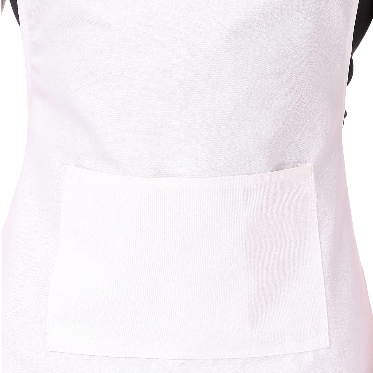 Peng Essentials Kitchen Cooking Two Pockets Apron with Adjustable Neck Strap, Extended Waist Ties, White