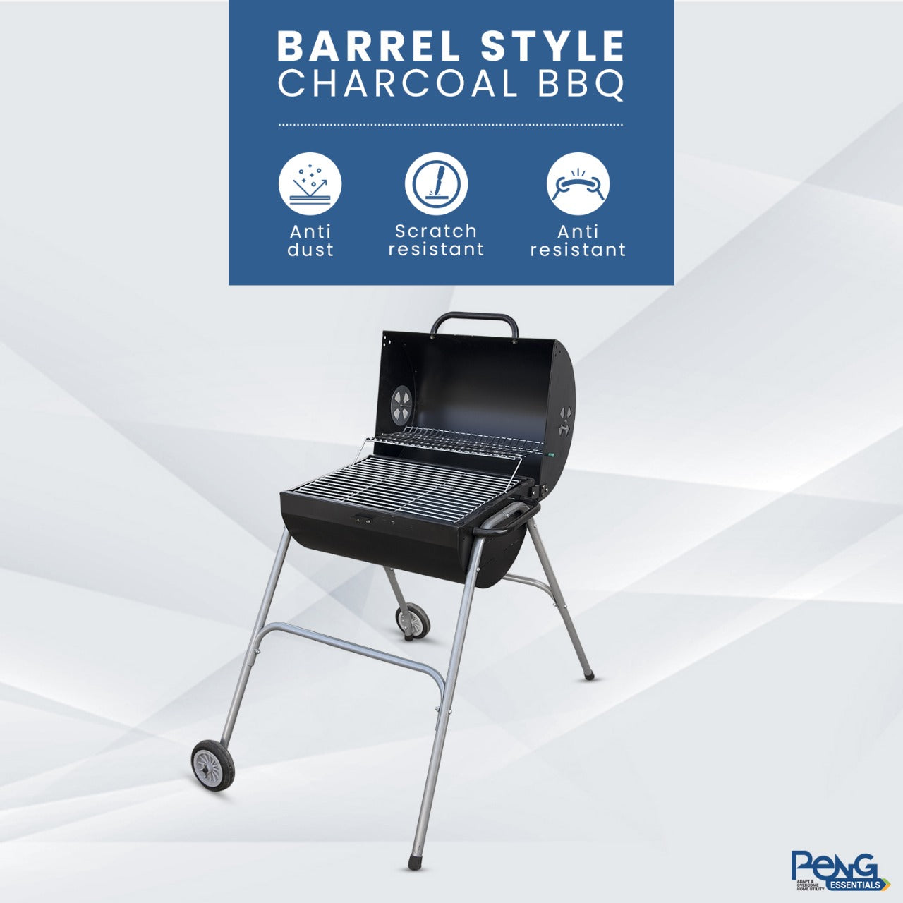 Charcoal Compact Barbecue with Wheels