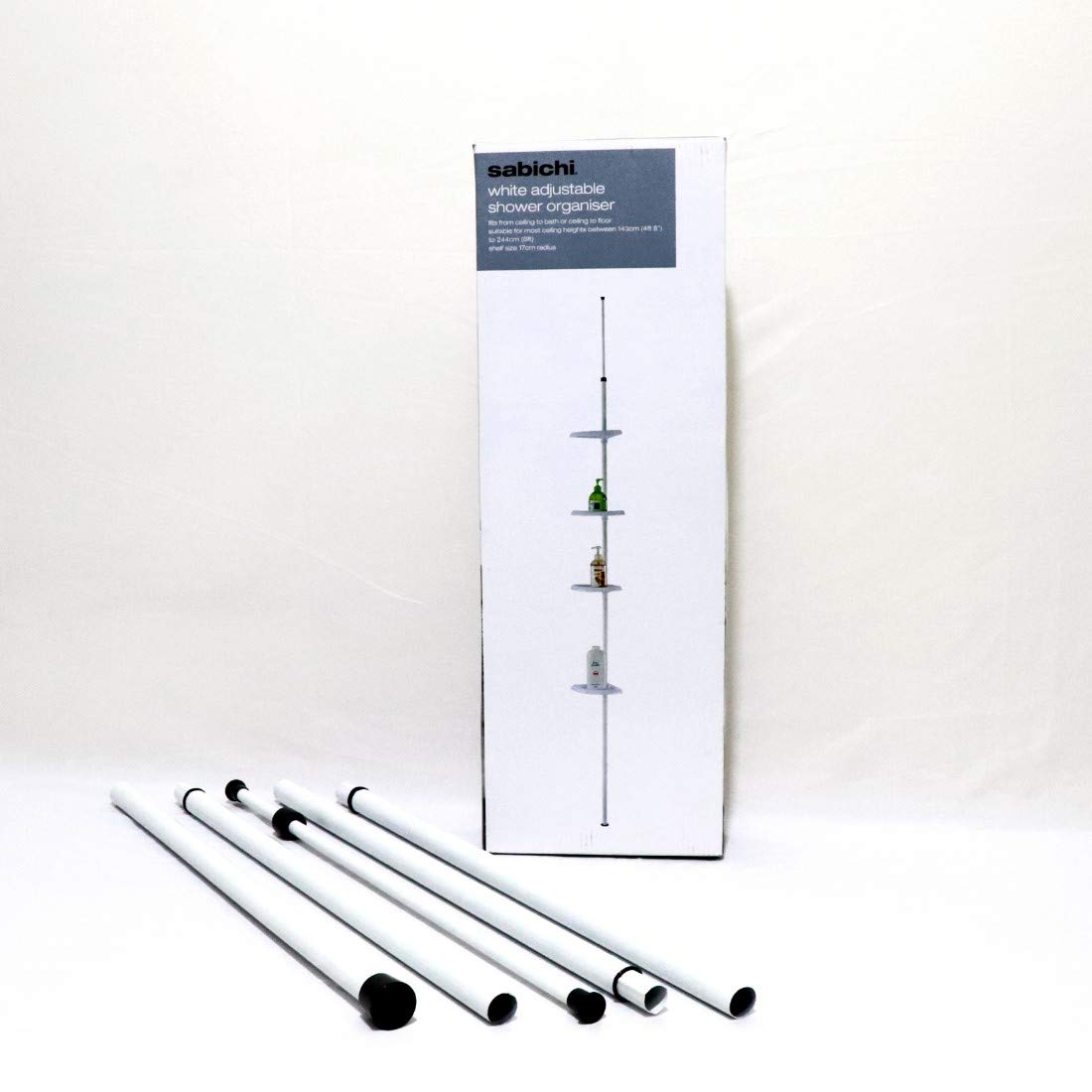 Sabichi Adjustable Wall Mounted Shelf Rack ( 4-Tier) - pengessentials