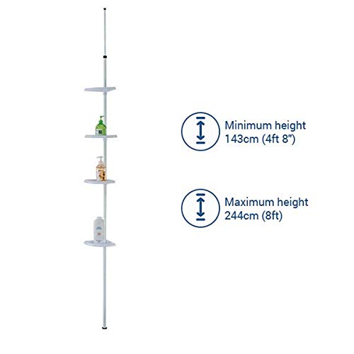 Sabichi Adjustable Wall Mounted Shelf Rack ( 4-Tier) - pengessentials