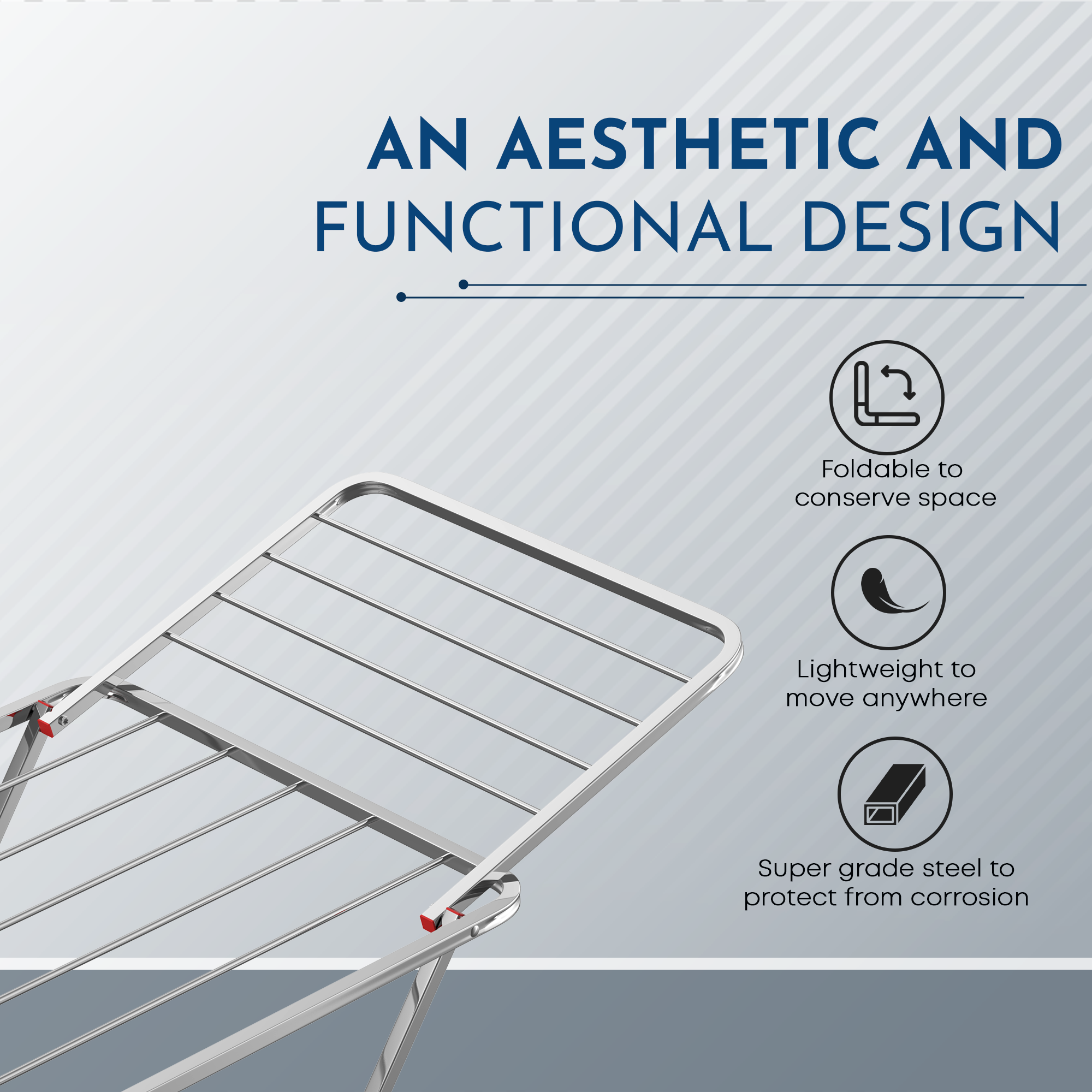 Cloth Drying Stand | Stainless Steel Foldable Cloth Drying Rack Stand (Stainless Steel Dryer)