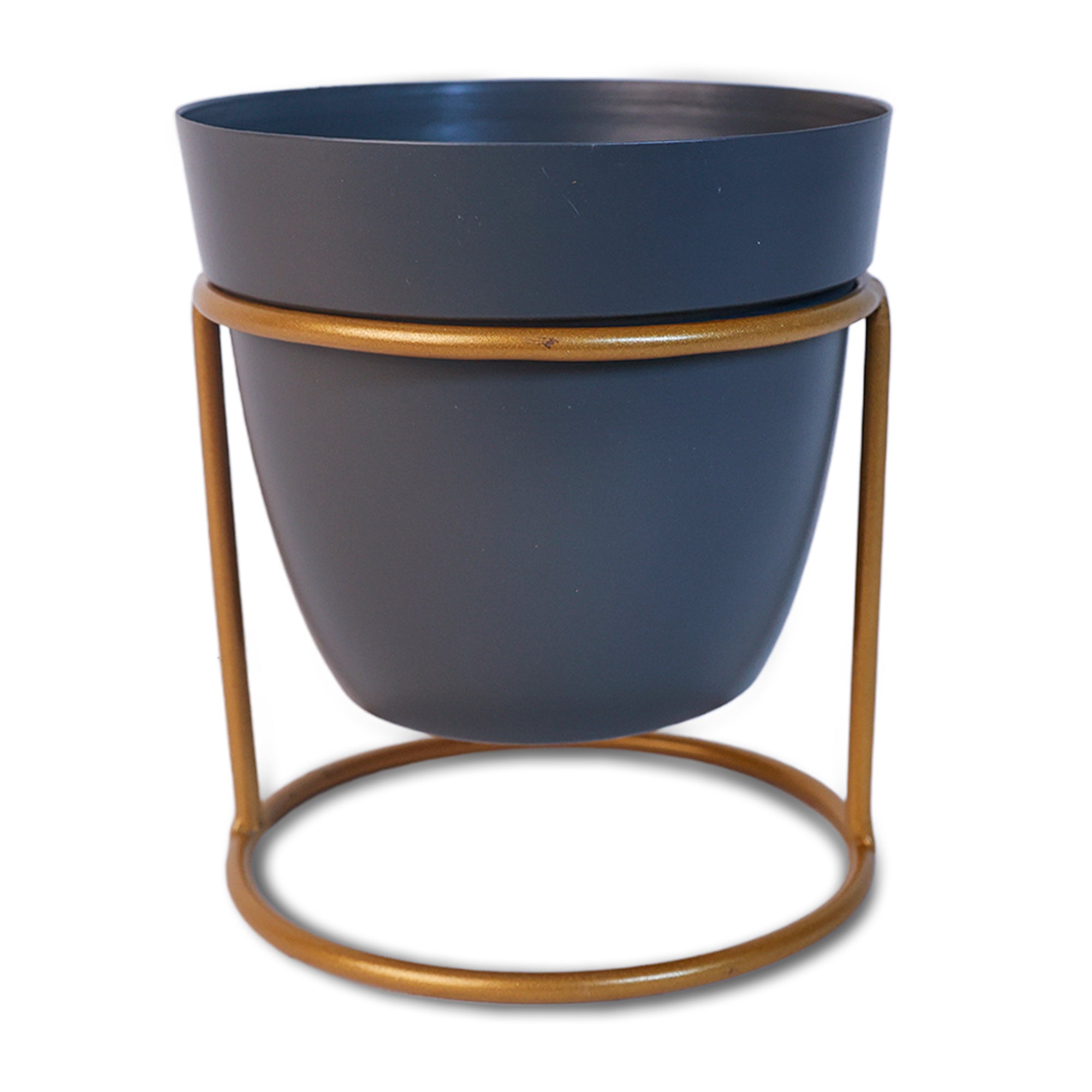 Indoor Metal decor Vase/Planter- Light Blue