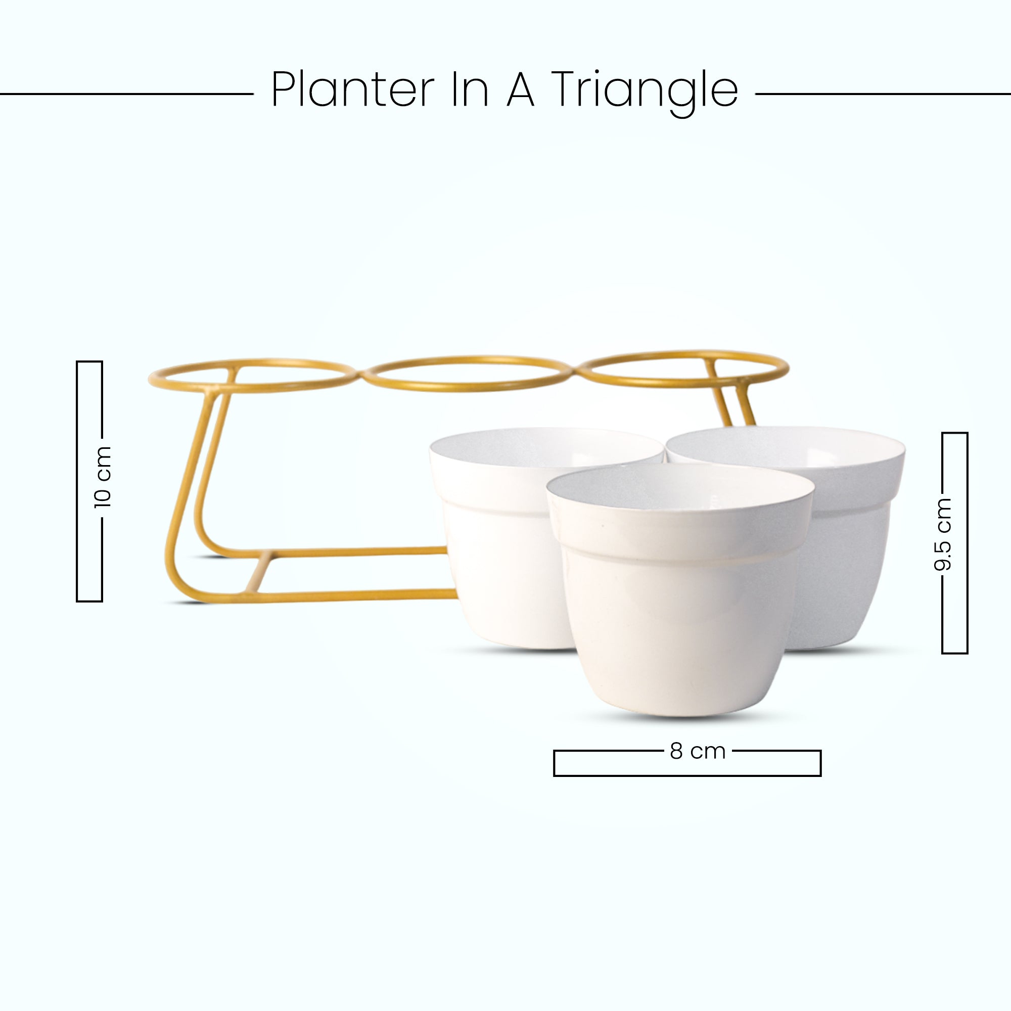 Indoor Metal decor Vase/Planter- White Set of 2