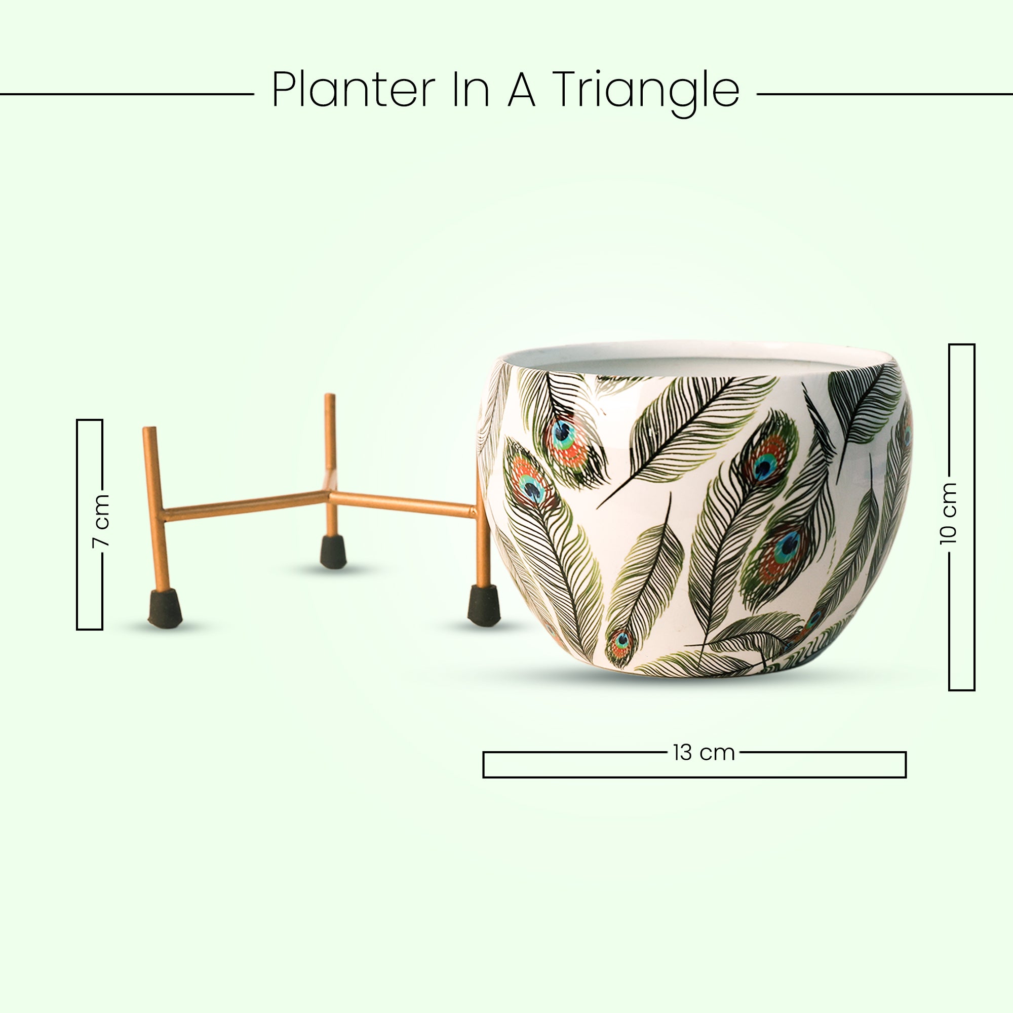 Indoor Metal decor Vase/Planter- White Set of 2