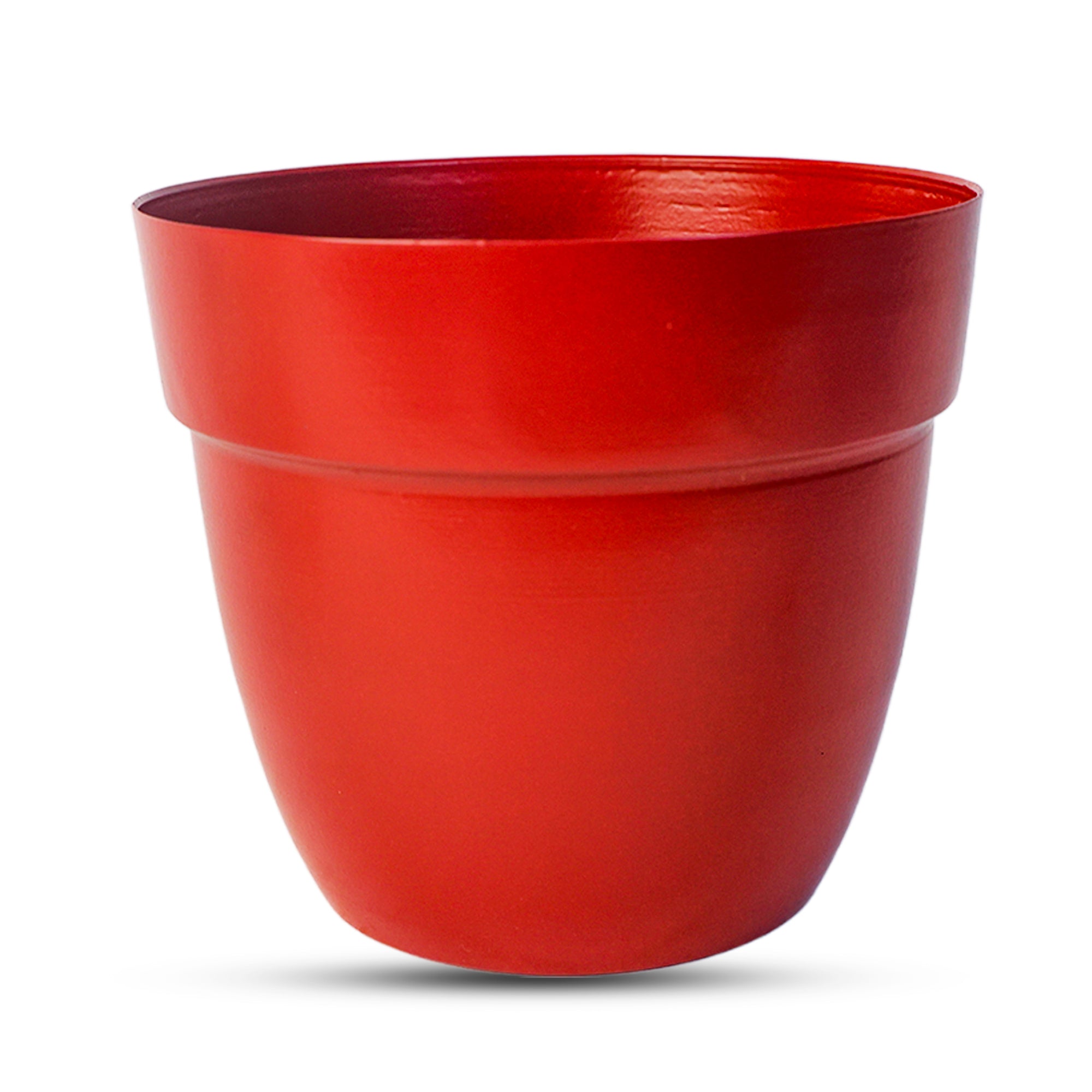 Indoor Metal decor Vase/Planter- Red Set of 2