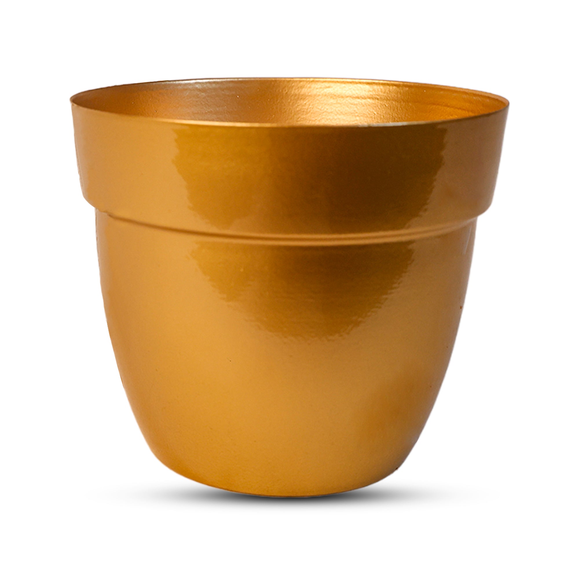 Indoor Metal decor Vase/Planter- Gold Set of 2