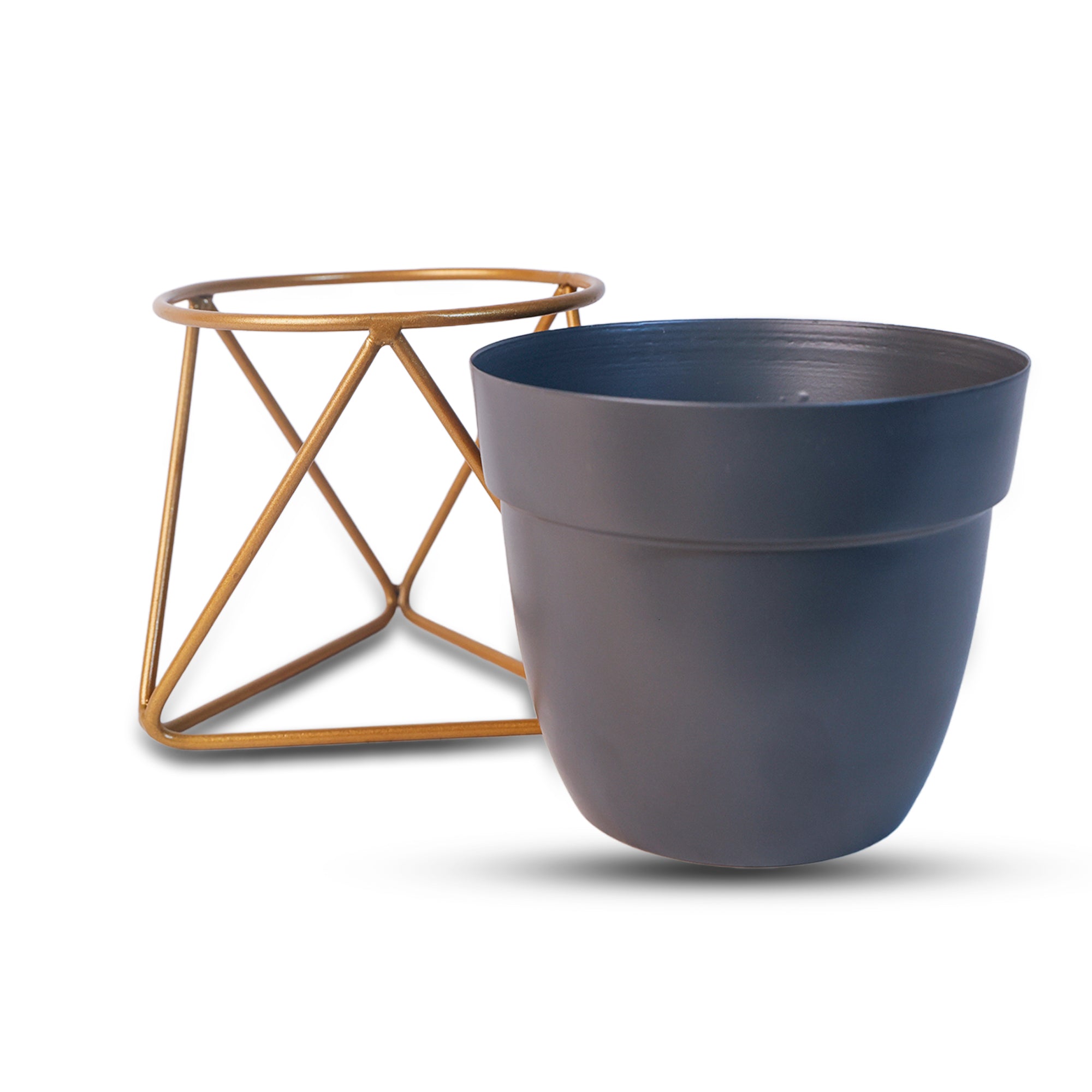 Indoor Metal decor Vase/Planter- Light Blue set of 2