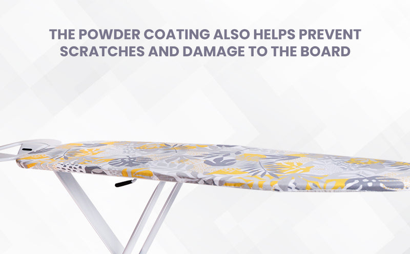 Peng Essentials BlossomFlex Ironing Board | 3-Leg Elliptical Large Height Adjustable Mild Steel Ironing Board, Floral | Silicone Iron Rest & Stopper | Attractive Design | Stable Frame | Multi-Layered Padding
