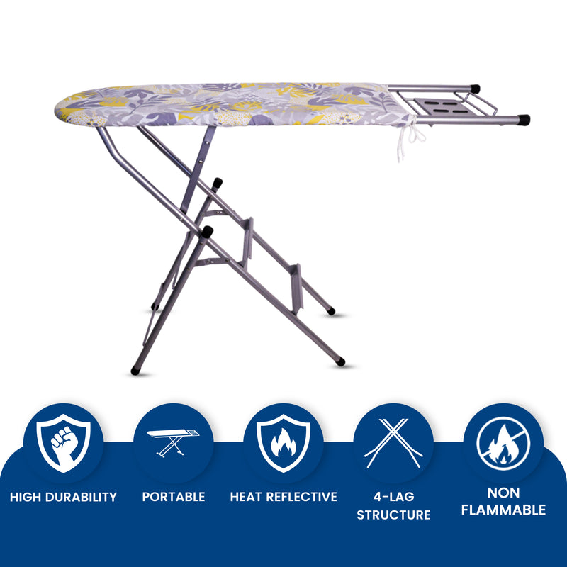 Peng Essentials MultiComfort Ironing Board |  Ironing Board with Step Ladder (Floral)