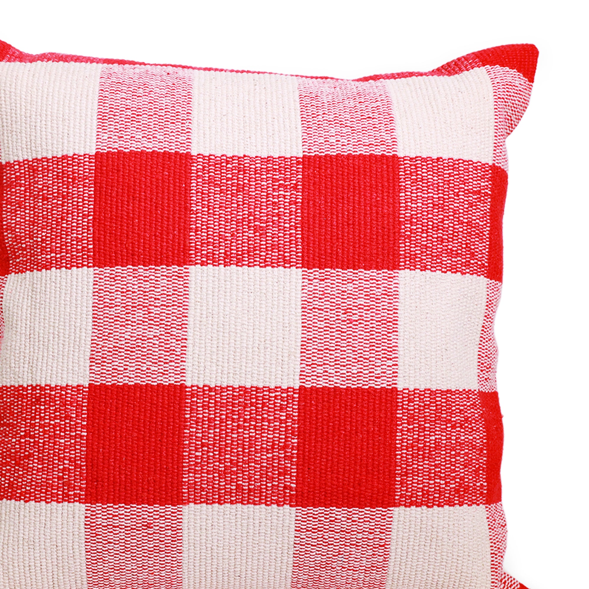 Red Buffalo Check Cushion Covers (18x18 inch) Pack of 2 I Red Buffalo