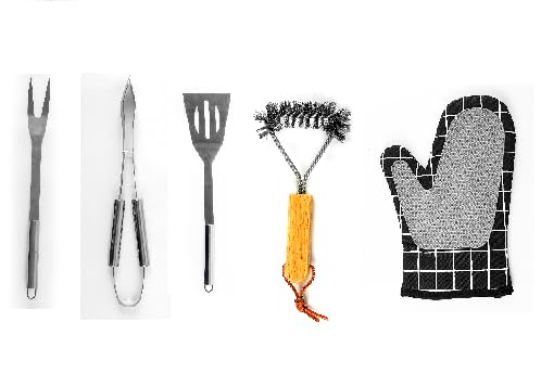 Barbeque Grill  Cooking Essential Kit, Set of 5 | Barbeque Accessories