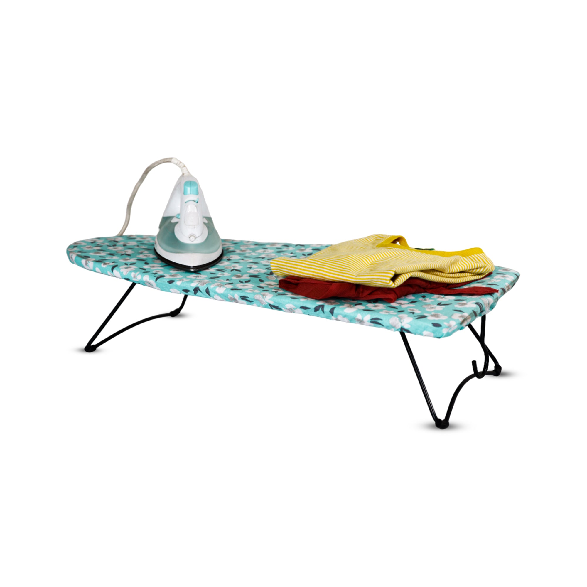 Budapest Tabletop Ironing Board | Foldable Tabletop Ironing Board Without Iron Rest, Green
