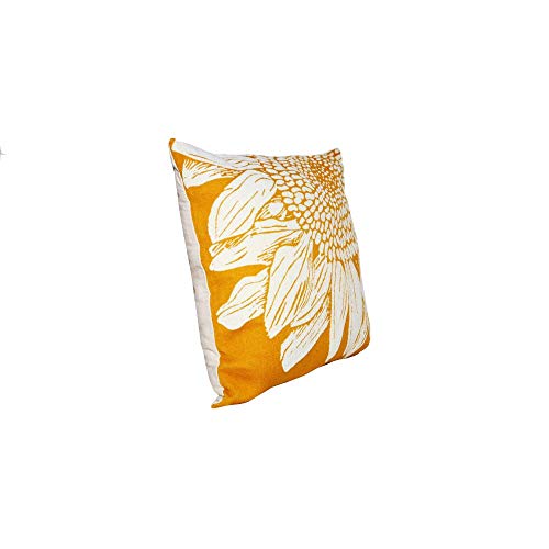 Sunflower Yellow Cushion/Pillow Cover only Without Fillers (20x20 inch) Yellow