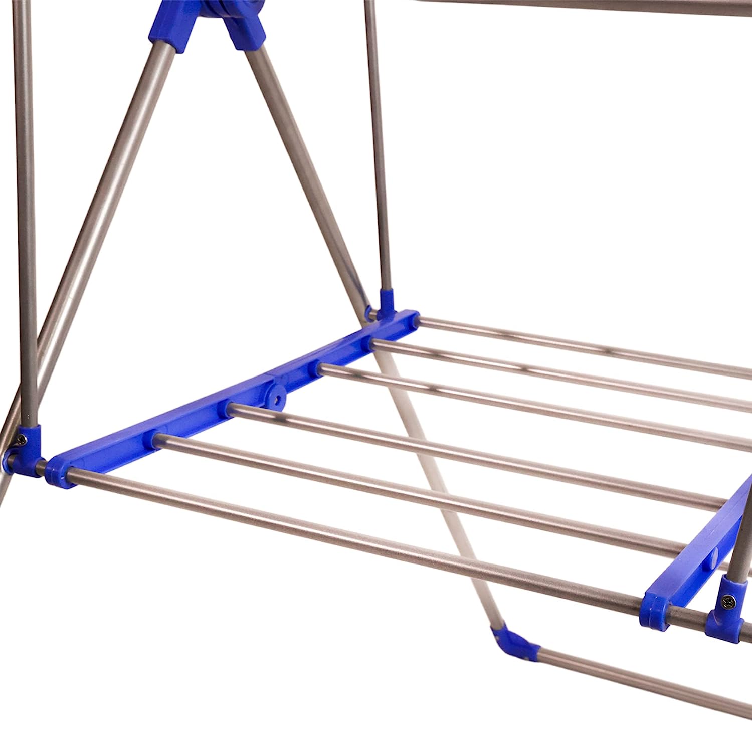 Gullwing Master Cloth Drying Stand  | Collapsible Clothes Drying Laundry Rack with Hanging Rods I Blue