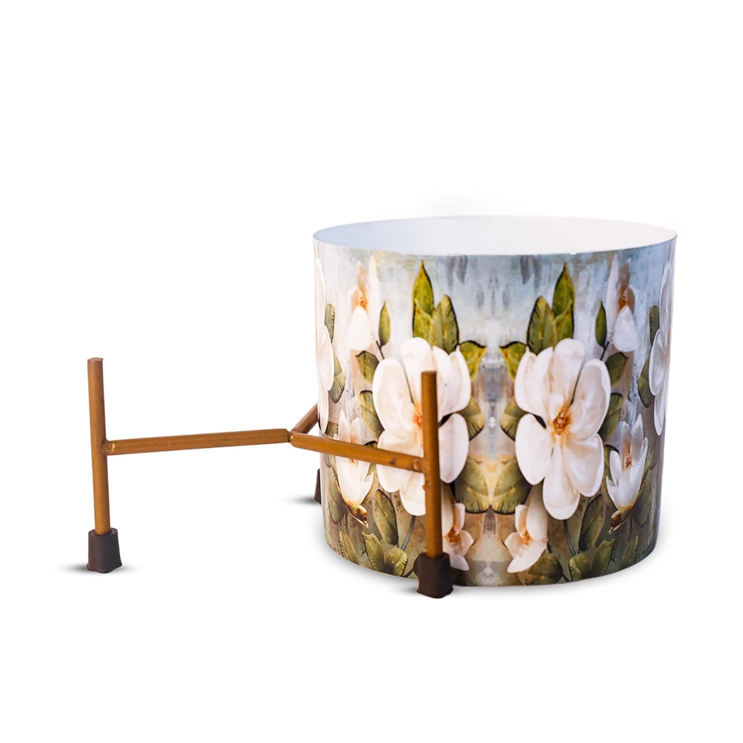 Indoor Metal decor Vase/Planter- Floral