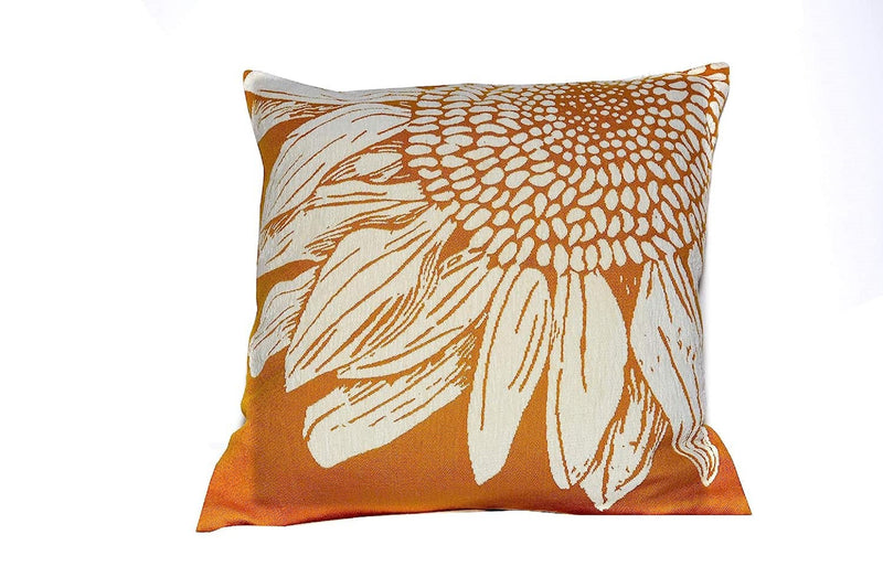 Sunflower Yellow Cushion/Pillow Cover only Without Fillers (20x20 inch) Yellow