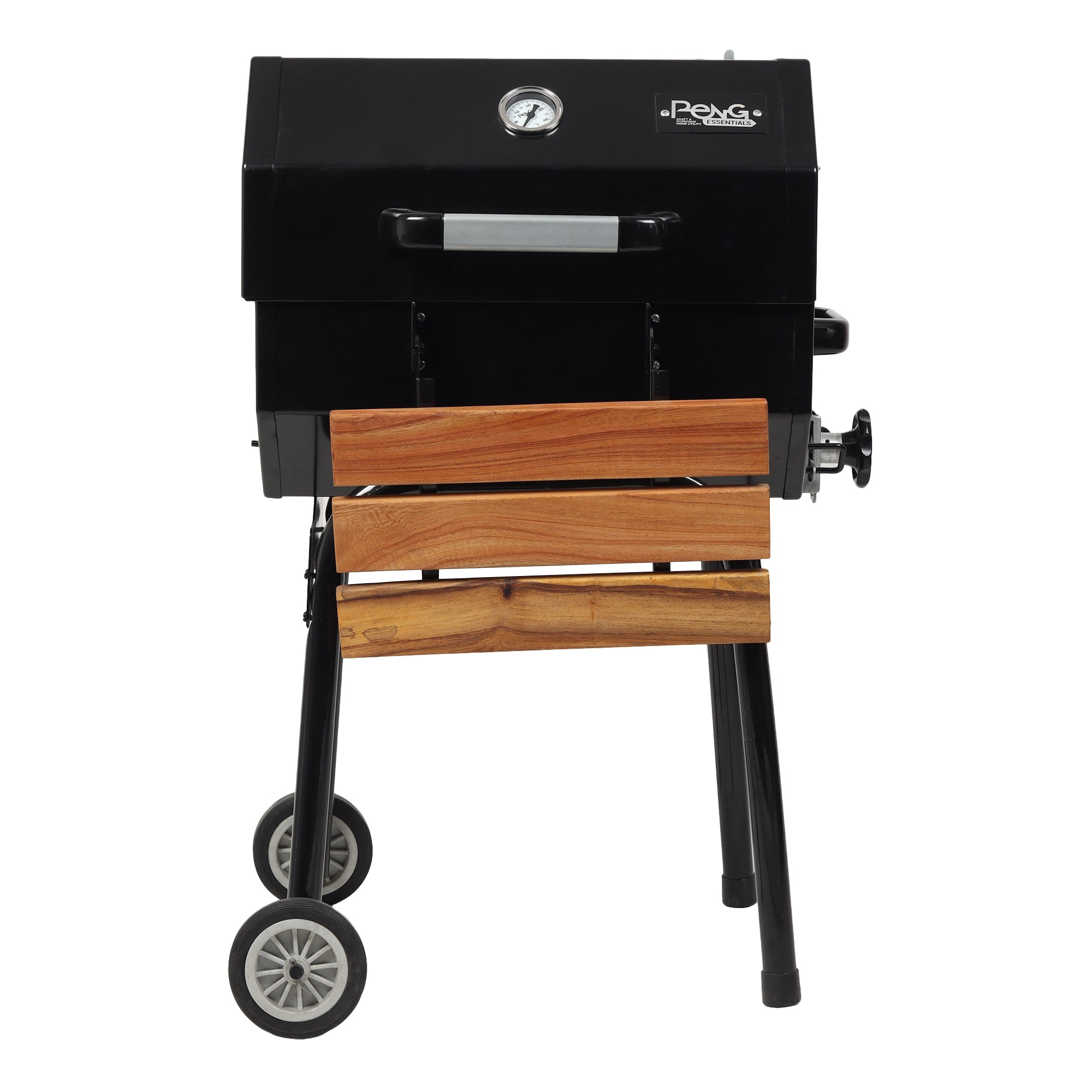 FlameMaster Pro Barbeque Grill set for Home | Large Cooking Area, Easy Assemble, Additional Warming Rack | Charcoal Griller BBQ With 5 Wooden Skewers, 1 Tong
