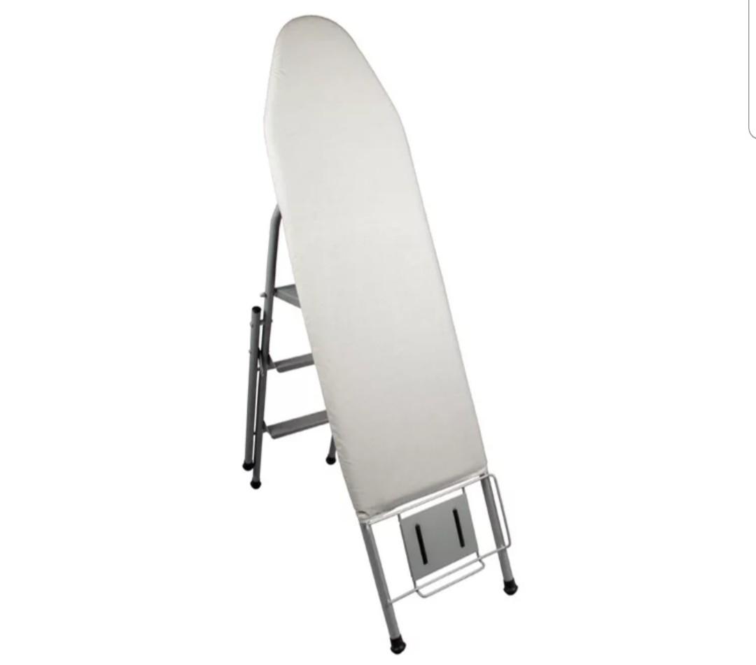 MultiComfort Ironing Board | Ironing Board with Step Ladder (Silver)