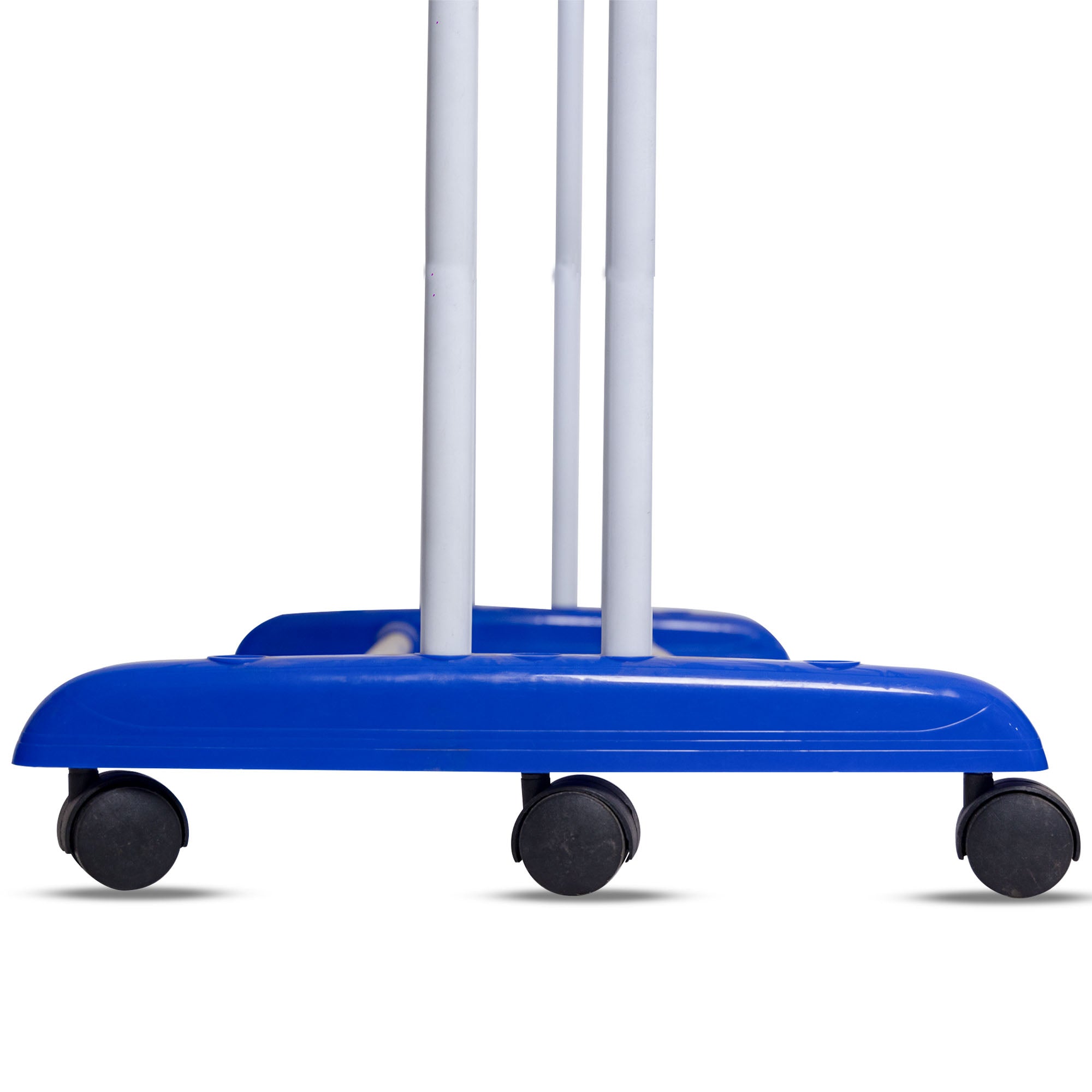 PoleMax Cloth Drying Stand | 3+1 Tier Big Foldable Powder Coated Mild Steel I Blue