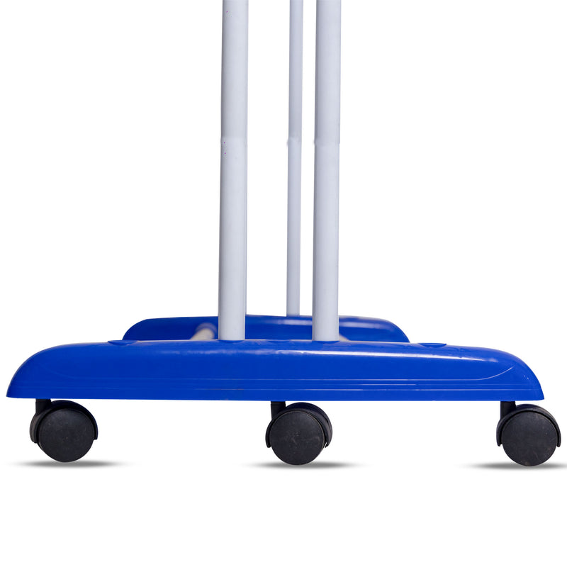 Peng Essentials PoleMax Cloth Drying Stand  | 3+1 Tier Big Foldable Powder Coated Mild Steel Cloth Drying Stand, Blue