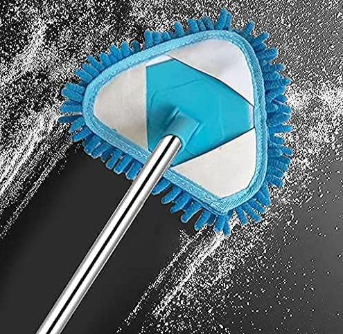Foldable Multi-Functional Rotatable Microfiber Triangle Mop with Long Handle