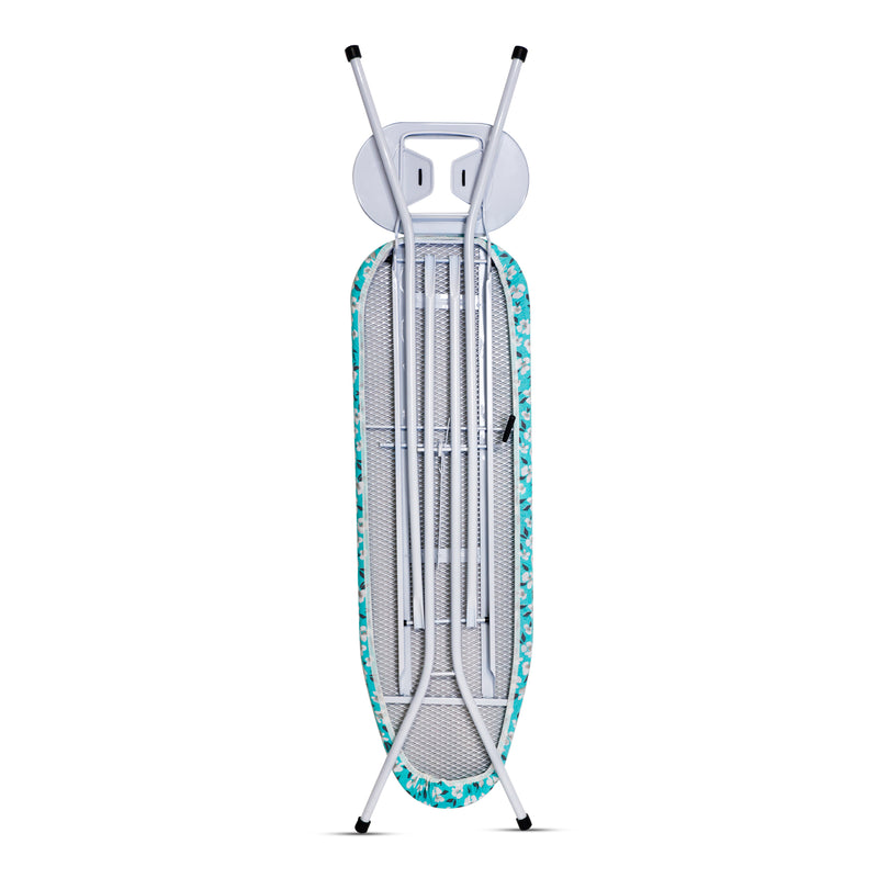 Peng Essentials Seville Ironing Board | H-Leg Height Adjustable Ironing Board with Silicone Iron Rest & Stopper, Green