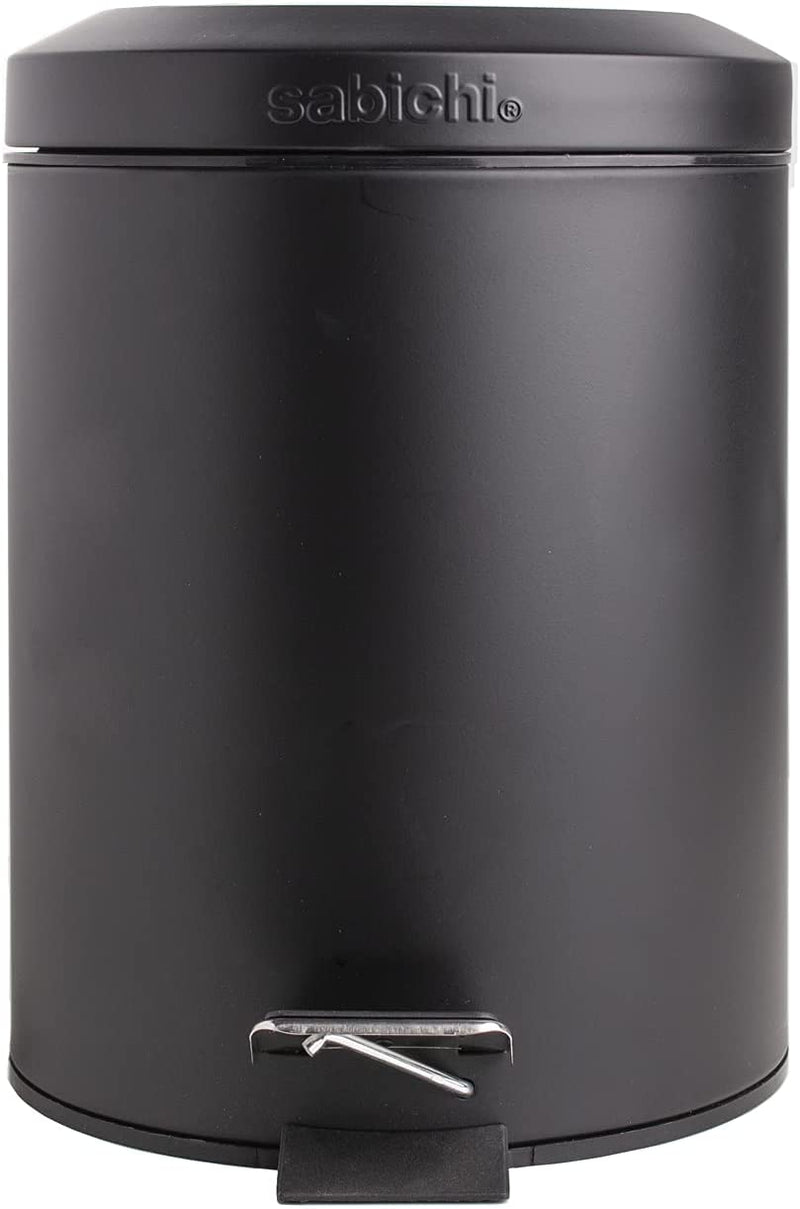  Sabichi Black 3ltr Soft Close Pedal Bin Bathroom Multipurpose with Removable Basket Waste Bin dustbin Garbage bin