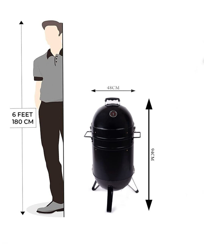 Premium 3 in 1 Charcoal Barbeque (Barbeque Grill Kit)