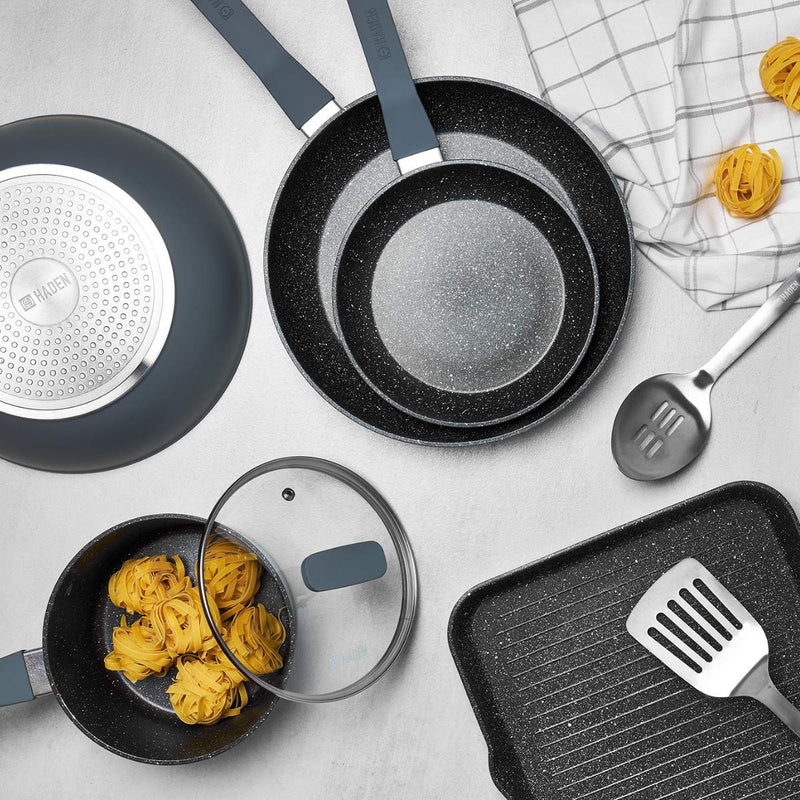 Perth Forged Aluminium 28cm Frying Pan & 20cm Saucepan - Set of 2