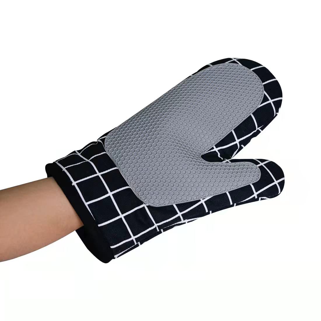 Cotton Mittens with Silicone Grabs