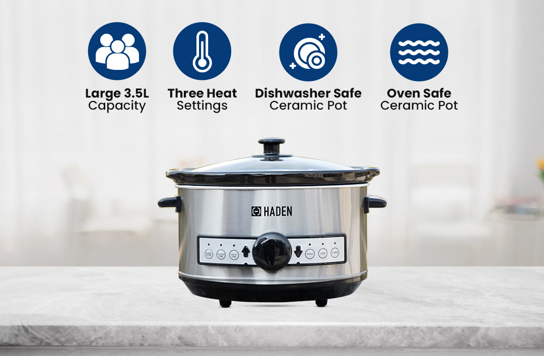 Digital Slow Cooker with Timer | 3.5 litres | 3 Settings, Warm, Low and High |