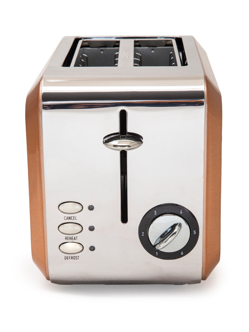 Haden Boston Copper Pyramid Toaster | Browning, Defrost, Reheat & Frozen Bread Function - pengessentials