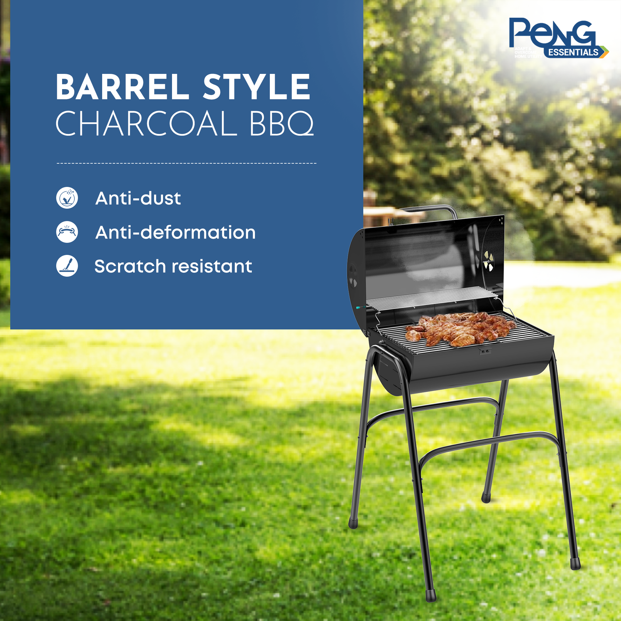Drum top barrel bbq