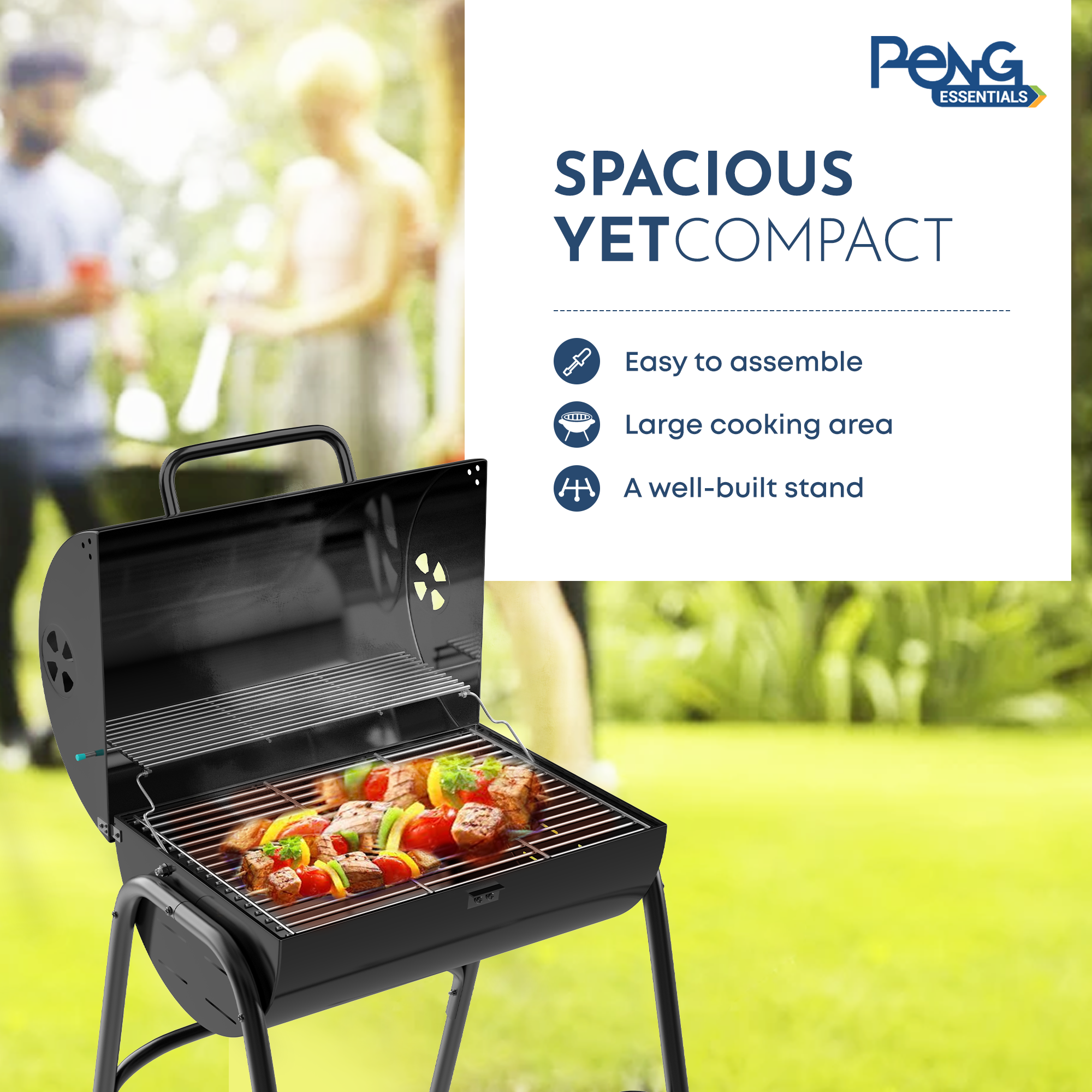 Charcoal Barbeque Grill set | Anti-Rust, Anti-Deformation & Scratch Resistant