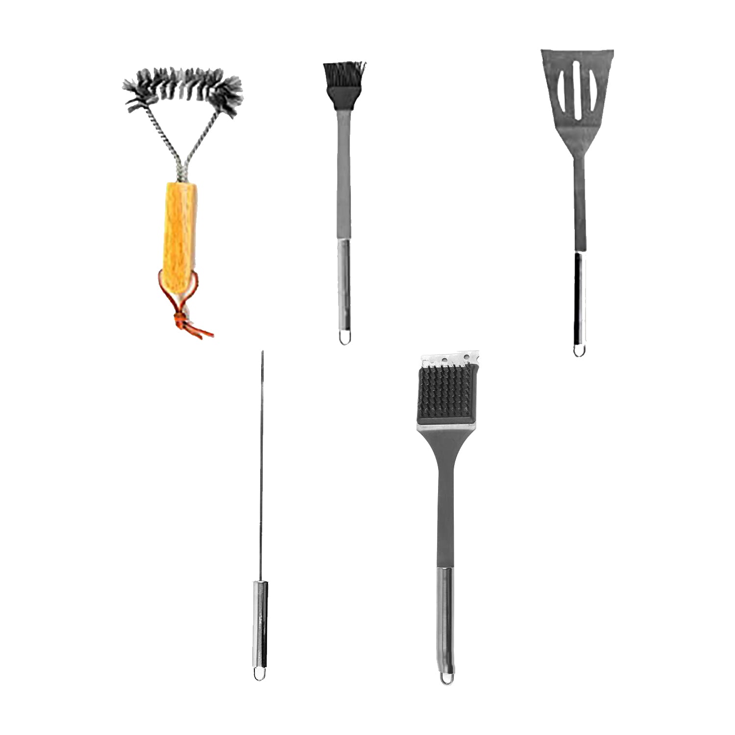 Barbeque Grill Cooking & Cleaning Kit, Set of 5 | Barbeque Accessories