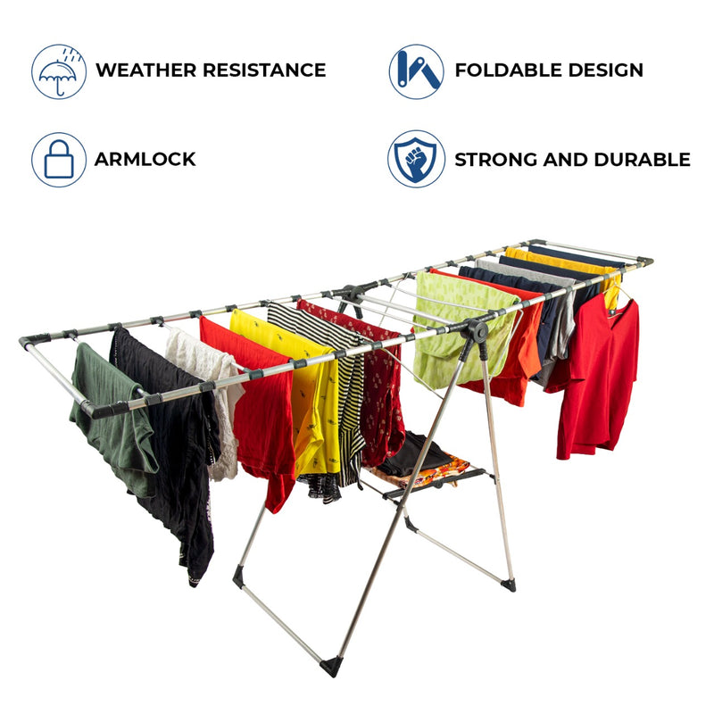 Peng Essentials Butterfly Mate Cloth Drying Stand | Mega Aluminum Cloth Drying Stand