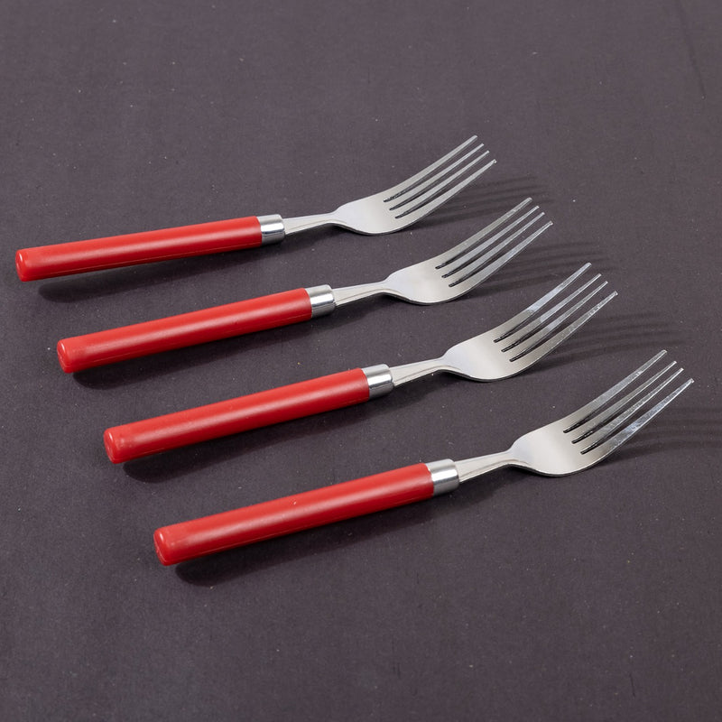 Sabichi Elkie 16-Piece Round Cutlery Set, Red | Quality Food Grade Stainless Steel