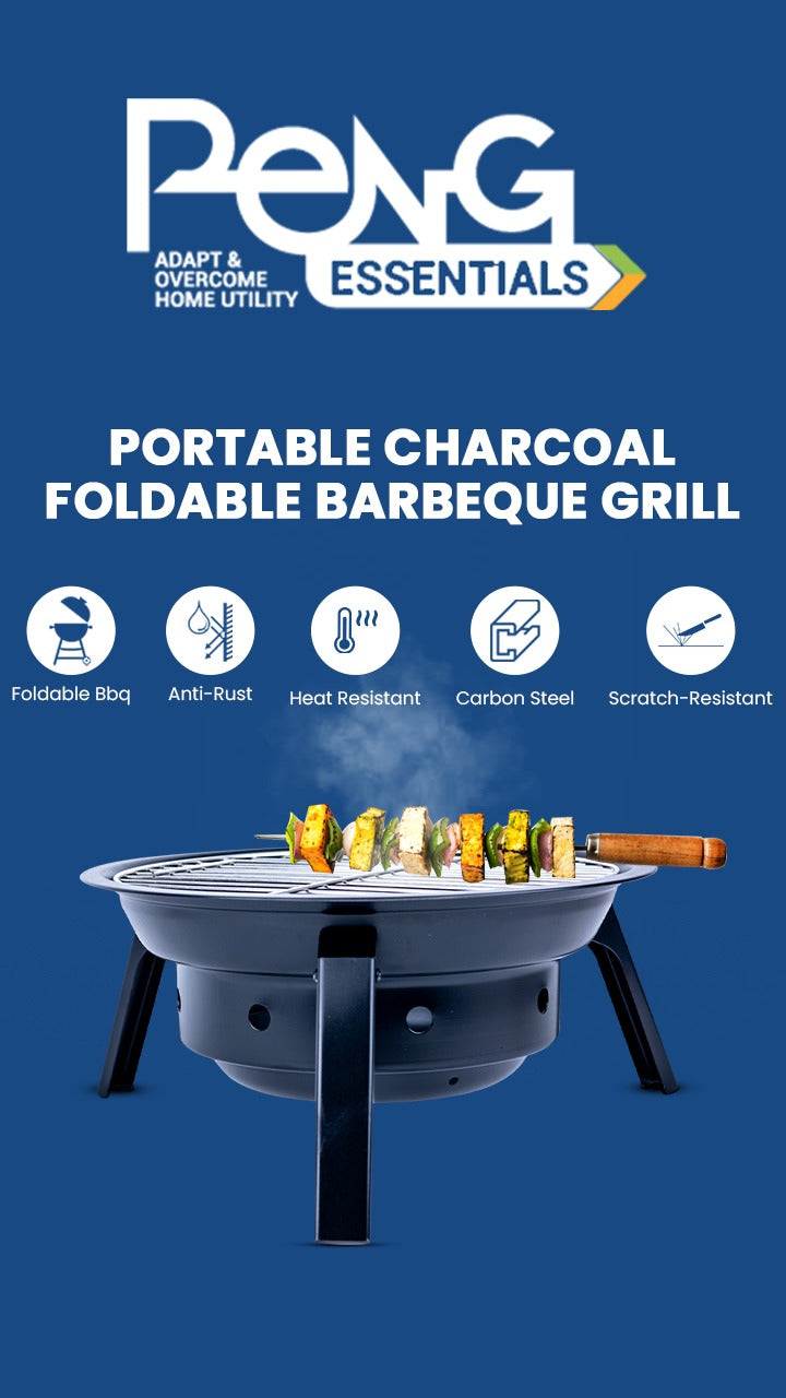 Charcoal Foldable Barbeque Grill with Accessories