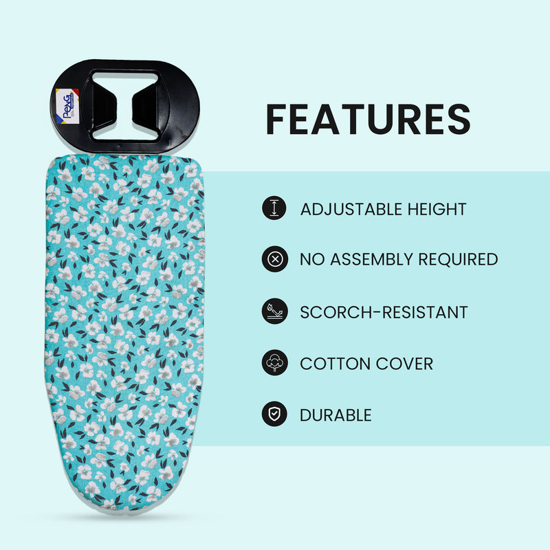 Peng Essentials Zurich Tabletop Ironing Board | Foldable Tabletop Ironing Board with Iron Rest, Green